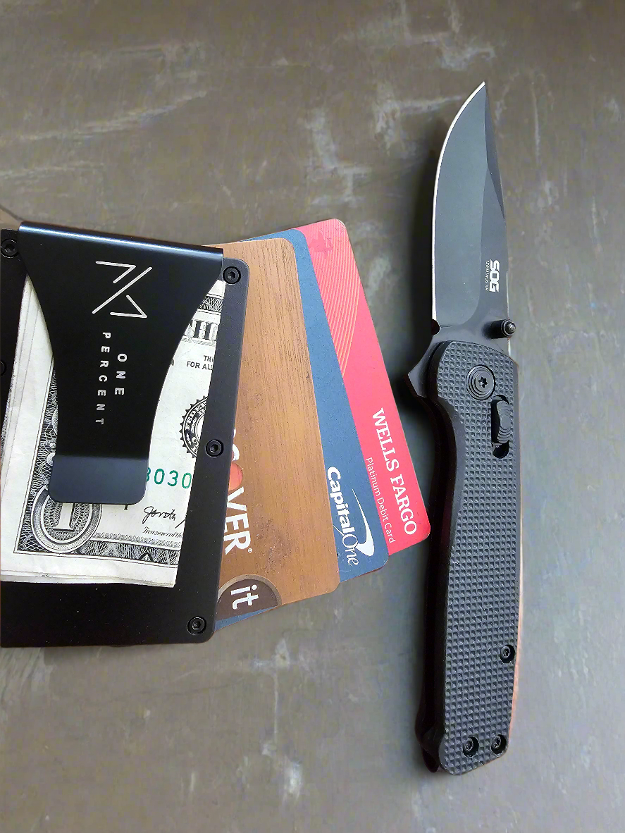 Black, Wallet/ Knife Combo