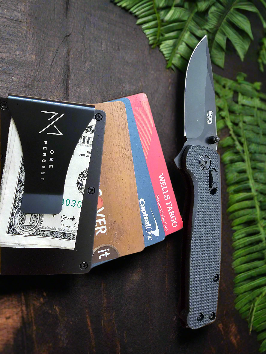 Black, Wallet/ Knife Combo